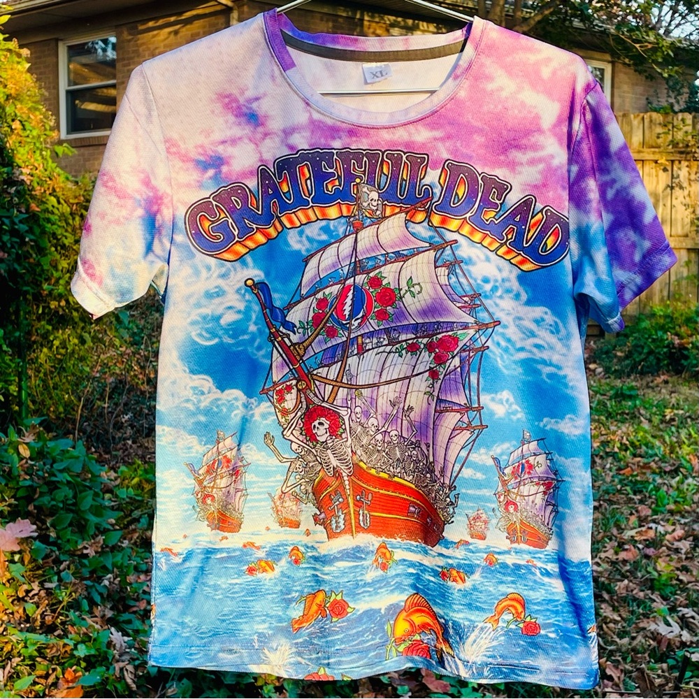 Grateful Dead Ship Of Fools Jersey Shirt All Over Print tee t-shirt Workout